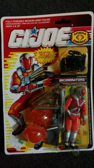 Vintage 1990 G.  I.  Joe Cobra Enemy Incinerator Mosc Rare Hasbro