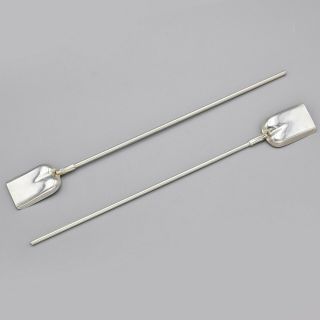 Tiffany & Co.  Sterling Silver Iced Tea Shovel Spoon Stirrer Straw Set of 2 25.  3G 3