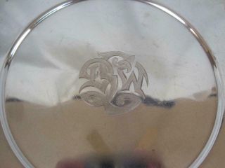 Vintage Ellmore Sterling Silver Large Round Tray 15 
