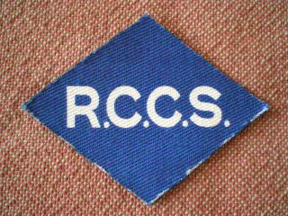 Ww2 2nd Corps Royal Canadian Corps Of Signals Printed Canvas Shoulder Insignia