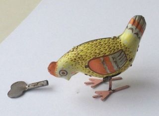 Soviet Russia Collectible Tin Wind - Up Toy Chiken