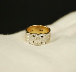Vintage 10k Yellow Gold Masonic 32nd Degree Ring - Size 7 - 9.  2g