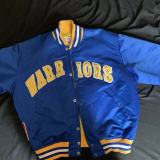 Vintage Rare 90s Golden State Warriors Satin Jacket By Starter Size Large