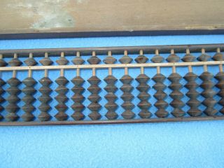 Antique Chinese Wood Abacus 27 Rods 4