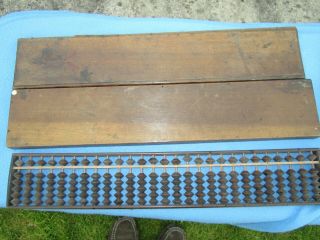 Antique Chinese Wood Abacus 27 Rods 5
