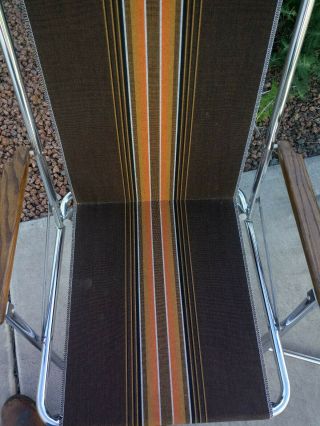 2 Vintage Brown Zip Dee RV Camping Lawn Chair Airstream Scotty Shasta Scamp 2