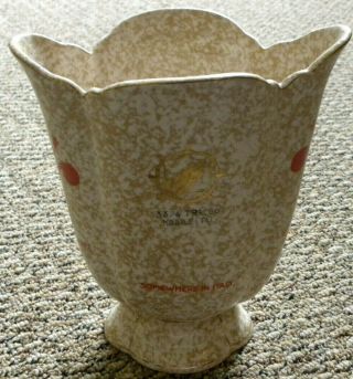 Vtg USA WWII 5th Army Italy 3376 TRK.  CO.  MOBILE (Tc) Souvenir Ceramic Vase 3