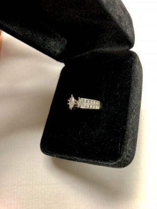 Elegant Antique Marquise Cut Diamond Engagement Ring White Gold 5