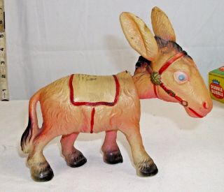 Occupied Japan Celluloid Large Nodding Donkey Toy 1940s