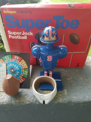 1976 Schaper Jock Toe Football Game Toy Complete w/ Box 2