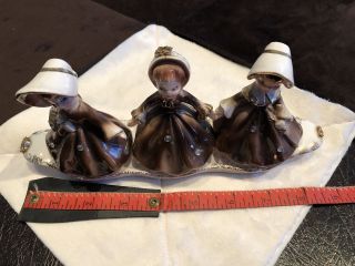 RARE Vintage Golden Girls Enesco Dresser Set - GIRL Bell,  S&P Shakers with Tray 5