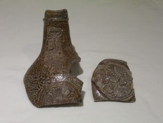 Bellarmine Face Mask 17th Century A.  D.  Bartmann Stoneware Salt Glazed (11)