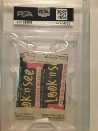 1952 Topps Look N See wax pack - 1 cent PSA 8 Extremely rare 2
