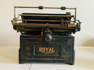 Antique Vintage Royal Model 10 Typewriter w/Beveled Glass Sides x - 220380 2