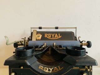 Antique Vintage Royal Model 10 Typewriter w/Beveled Glass Sides x - 220380 3