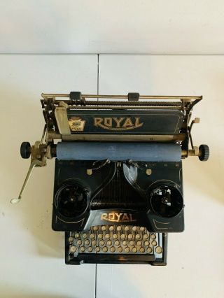 Antique Vintage Royal Model 10 Typewriter w/Beveled Glass Sides x - 220380 8