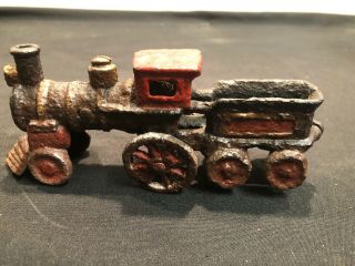 Rare OLD TOY TRAIN & TENDER CAST IRON 5 1/4 