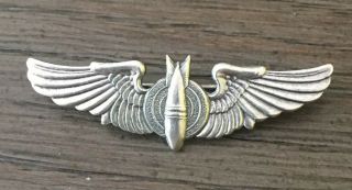 Vintage Wwii Sterling Silver Us Military Air Wings Bomber Pin
