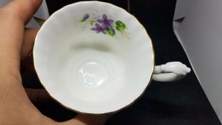 Royal Albert Bone China Violets Cup and Saucer Set 5