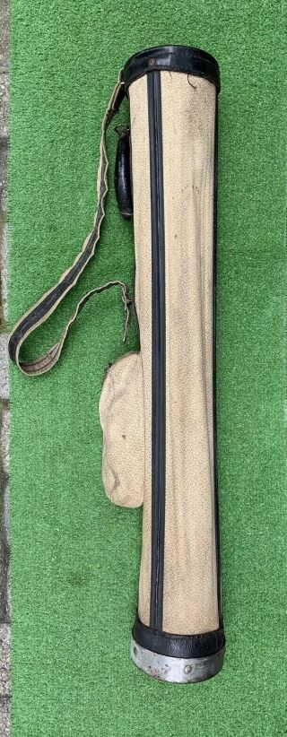Set of Antique hickory wood shaft Golf Clubs and Vintage Stovepipe Bag 11