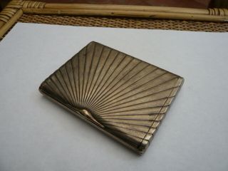 Vintage Art Deco 1920,  S Norway Solid 830 Silver Cigarette Or Card Case 830s S&s