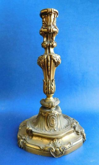 Glorious Gilt Bronze Candle Stick Ornate French 1800s