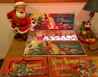 Mickey Mouse Mache Santa Claus 1930 Antique Noma Light Old King Cole Display