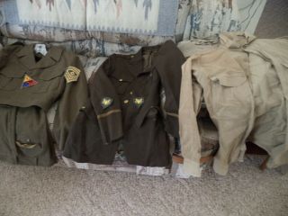 Vintage 1940s Wwii ? Us Army Eisenhower Ike Jacket Wool Uniform Patchs Marines