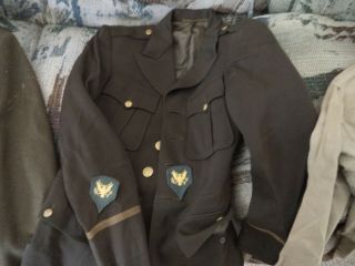 Vintage 1940s WWII ? US Army Eisenhower IKE JACKET Wool Uniform Patchs Marines 3