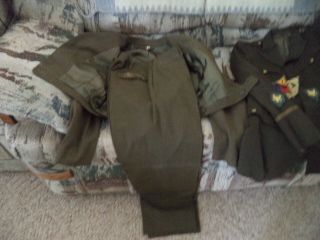 Vintage 1940s WWII ? US Army Eisenhower IKE JACKET Wool Uniform Patchs Marines 8