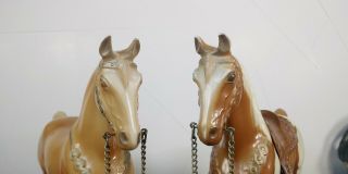 Vintage Breyer PLASTIC HORSES w/REINS & Saddle RARE Unmarked 4