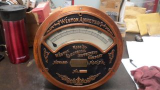 Large Antique Weston Electrical Instrument Meter