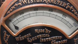 Large Antique Weston Electrical Instrument Meter 2