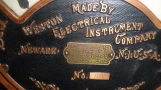 Large Antique Weston Electrical Instrument Meter 4