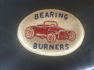 1950s Vintage Seattle Hot Rod Car Club Patch.  Bearing Burners