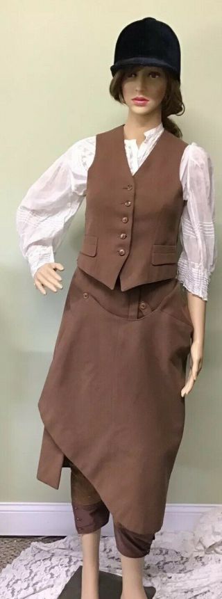 Antique 1933 English Riding Habit Skirt Apron Aardi Safety Skirt