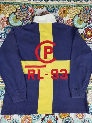 Polo Ralph Lauren Vintage Cp Rl - 93 Og Rugby Long Sleeve Shirt Sz Xl 1993 Rare