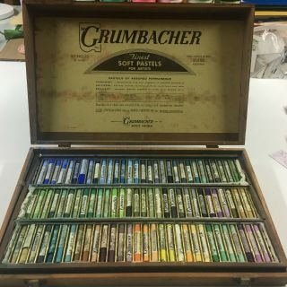 Vintage Grumbacher 180 Color Pastel Box Set - -