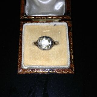 A Rare Stunning Georgian 1754 Old Mine Cut Diamond Ring Circa