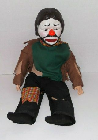 Vintage Emmett Kelly Clown Ventriloquist Dummy Hobo Doll Horsman 24 " Tall