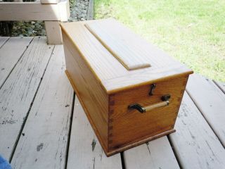 Unusual Large Vintage Or Antique Dovetailed Oak Box
