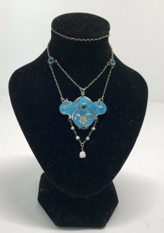 Arts And Crafts Silver And Enamelled Necklace