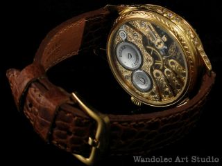 ROLEX Vintage Men ' s Wrist Watch Skeleton Gold Mechanical Mens Wristwatch Swiss 5