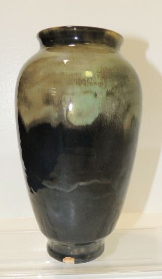 Signed Pewabic Pottery Vase Metallic Drip Glaze Detroit Arts & Crafts Antique 2