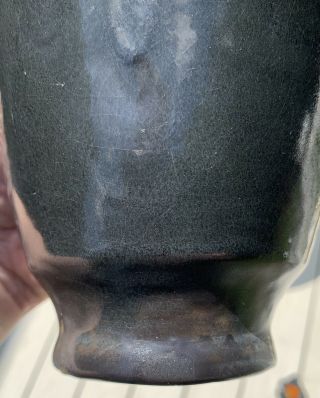 Signed Pewabic Pottery Vase Metallic Drip Glaze Detroit Arts & Crafts Antique 5
