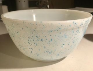 Vintage Pyrex Splatter Bowl,  Turquoise,  Rare,  HTF,  OOAK,  One Of A Kind 3