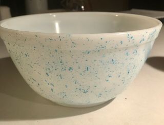 Vintage Pyrex Splatter Bowl,  Turquoise,  Rare,  HTF,  OOAK,  One Of A Kind 4