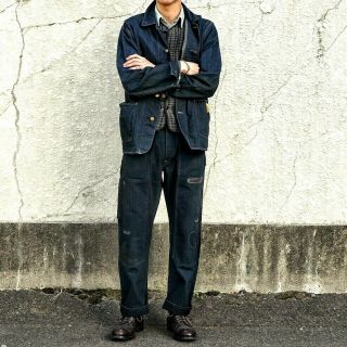 Polo Ralph Lauren Rrl Indigo Japanese Selvedge Repaired Buckleback Pants $490,