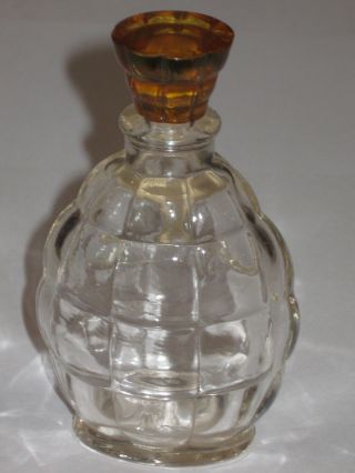 Vintage Vigny Glass Perfume Bottle Eau De Cologne - 2 OZ - Open/Empty,  4 