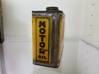 RARE 1/2 Gallon Gold Seal Motor Oil Can Racecar Driggs - Mullen Crooksville,  OH 5